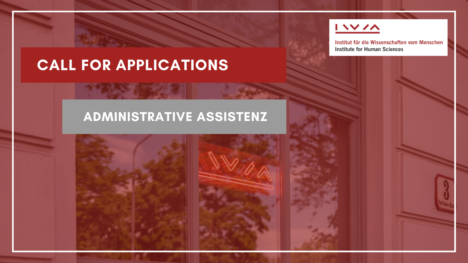 Call for Applications: Administrative Assistenz