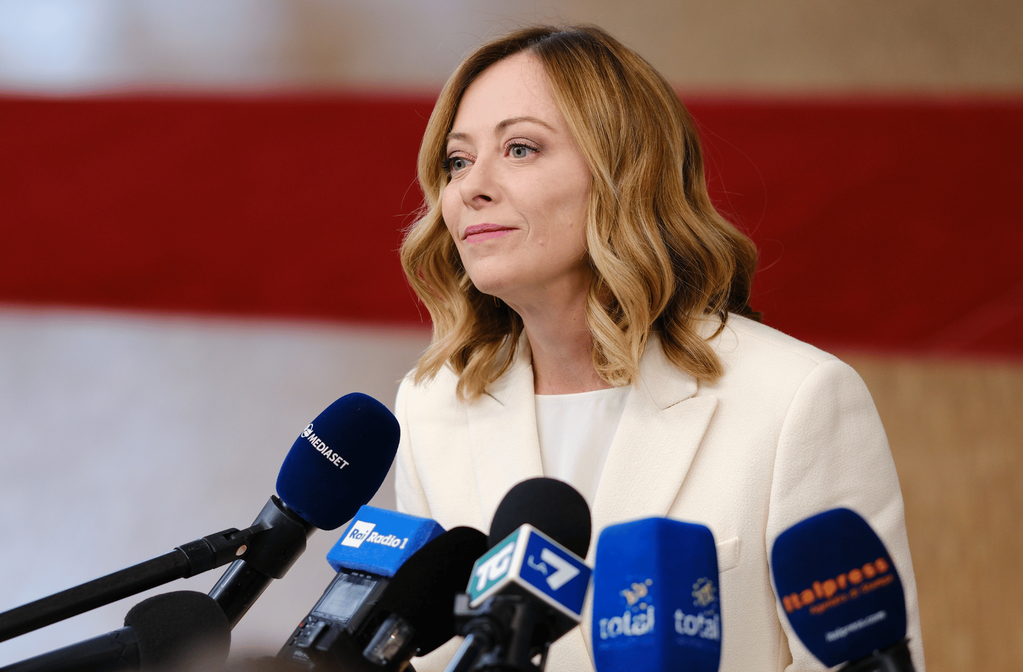 Giorgia Meloni at the Special European Council, Brussels, 18 April 2024.