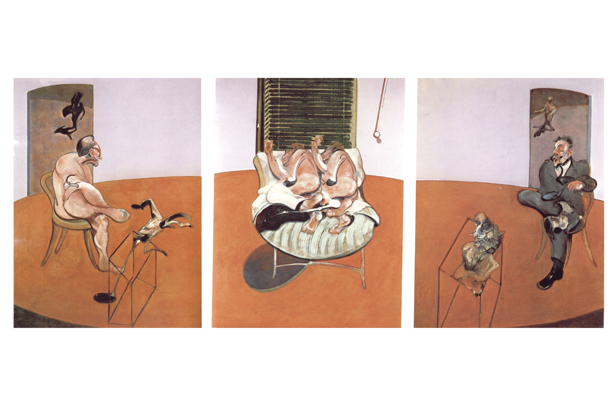 Francis Bacon, Two figures lying on a bed with attendants (1968), Museum of Contemporary Art, Tehran