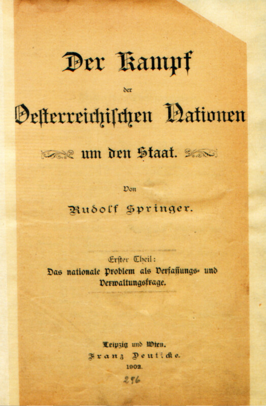Book cover of "Der Kampf der Österreichischen Nationen um den Staat"