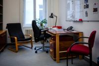 fellows' office at the IWM with desk and chairs 